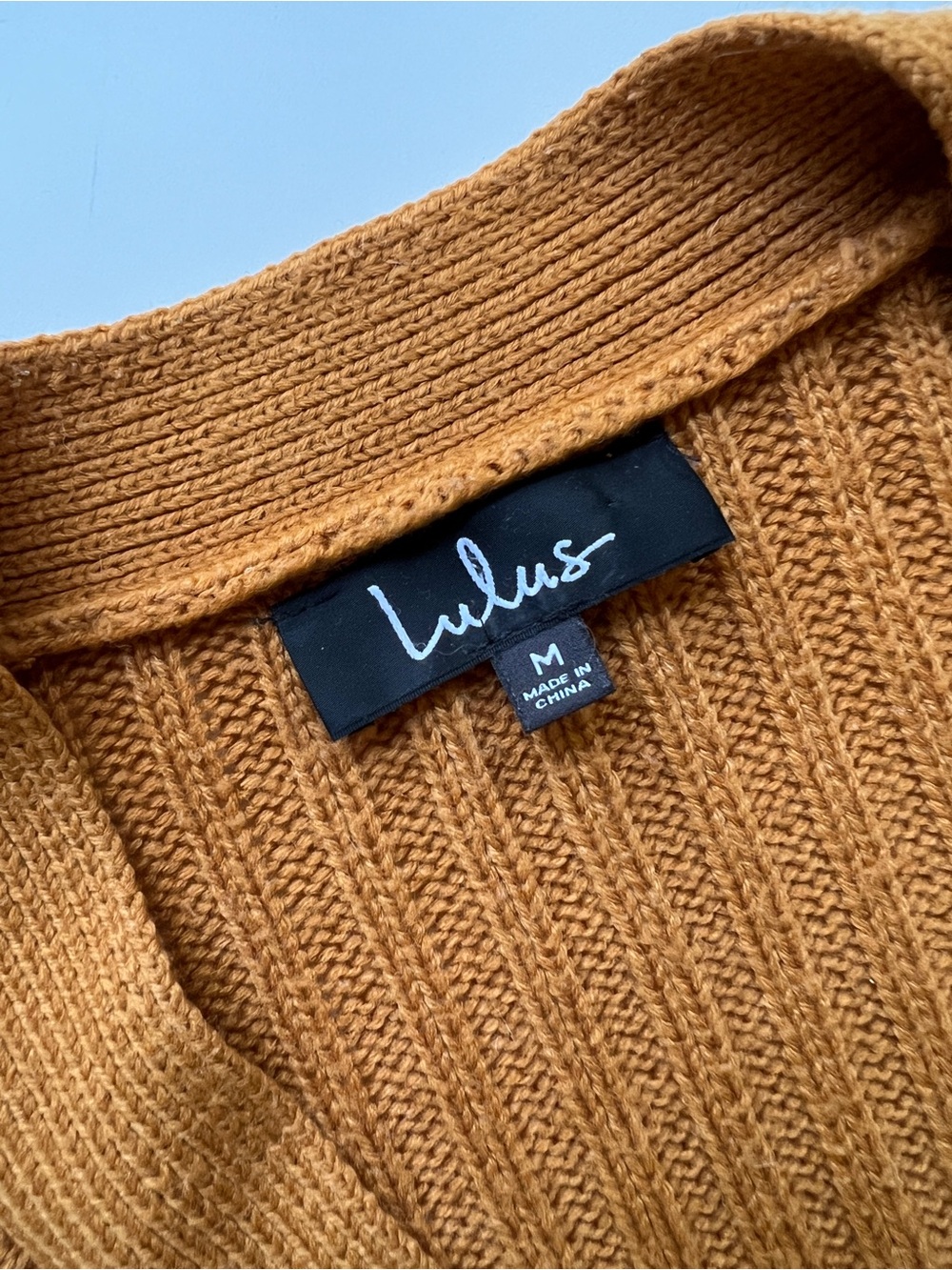 Lulu's Golden Mustard Ribbed Button-Front Cardigan - Picture 5 of 9